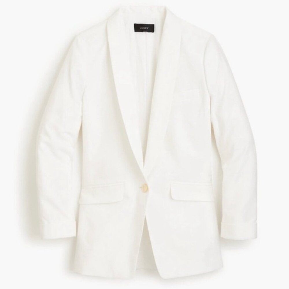 J. Crew‎ TALL Linen Blend Blazer Timeless Luxury Refined Minimalism